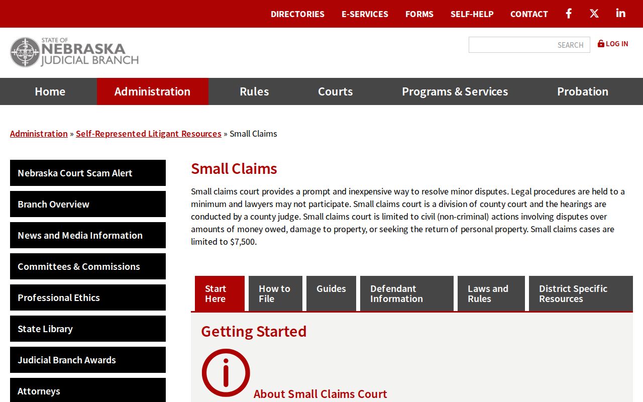 Kearney County civil docket small claims forms
