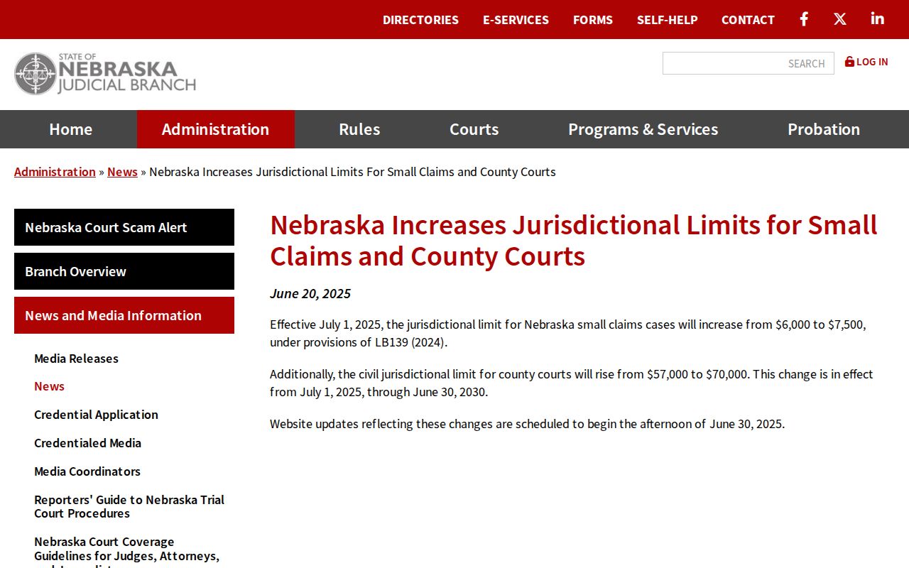 Kearney County civil docket jurisdiction update