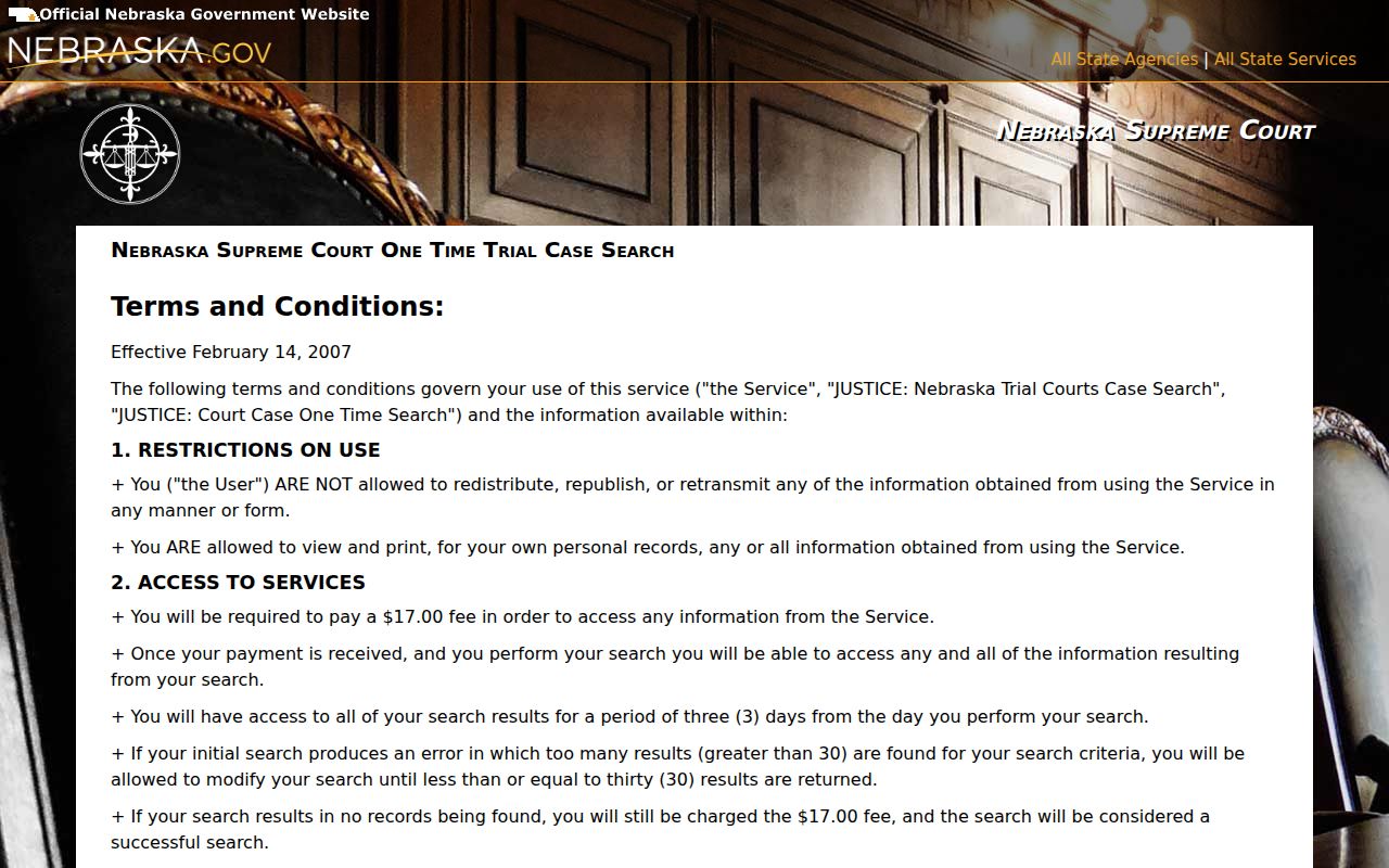 Kearney County criminal docket JUSTICE search terms