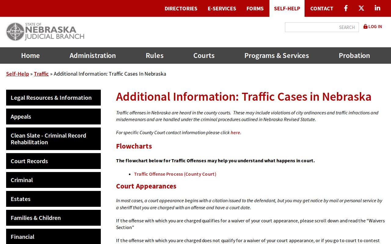 Kearney County traffic tickets official Nebraska traffic case help